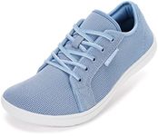 WHITIN Women's Minimalist Barefoot Shoes | Zero Drop Sole | Wide Width Fashion Sneaker, W81 | Light Blue, 9 Wide