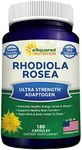 aSquared Nutrition Rhodiola Rosea Supplement 1000mg - 180 Vegan Capsules - Max Strength Rhodiola Root Extract Pills Improve Pure Energy, Brain Function & Stress Relief -Golden Root Herb Powder Tablets