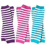 juDanzy Girl Stripes baby leg warmers 3 pack for babies, toddlers & children