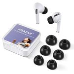 Memory Foam Tips for Apple AirPods Pro, V3.0, No Silicone Eartips Pain, Anti-Slip Replacement Ear Tips, Fit in The Charging Case, Reducing Noise Earbuds, 3 Pairs (Assorted Sizes S/M/L, Black)