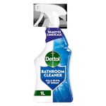 Dettol Spray, Bathroom Cleaner, 1L, Limescale remover, Sparkling Clean, Tackles Grease and Grime, No Need to Rinse, Kills 99.9 Percent of Bacteria and Viruses