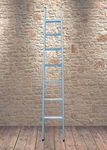 Generic Venus Products Heavy Duty Multipurpose Wall Supported Step Aluminium Ladder (8 Feet) - Silver