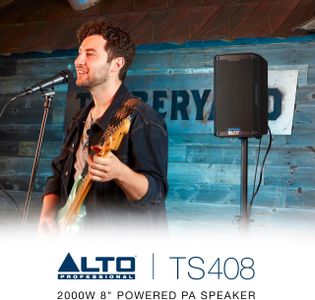 ALTO TS408 8" Powered PA Speaker – 2000W, Bluetooth, 3-Channel Mixer