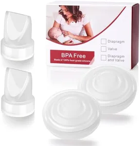 2PCS Duckbill Valves & 2PCS Diaphragm Compatible with Momcozy M5, Silicone Diaphragm Replacement Parts for Momcozy M5 Brest Pump, Breastfeeding Accessories Supplies