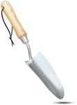 GARDEN GURU Eco Super Strong Garden Trowel with Ergonomic Wood Handle - 100% Recycled Stainless Steel - Rust Resistant - FSC Certified Wood - Perfect Tool for Gardening Weeding Transplanting & Digging