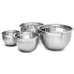 YBM HOME Deep Professional Stainless Steel Mixing Bowls (Set of 4) for Baking, Cooking, and Prepping, Stackable Nesting Bowls for Space Saving Storage, 1170-71-72-73SET