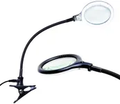 Brightech LightView Flex Magnifying Desk Lamp, 1.75X Light Magnifier, Adjustable Magnifying Glass with Light for Crafts, Reading, Close Work