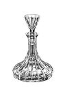 Barski European Handmade Cut Crystal Mouthwash Decanter with Hollow Stopper