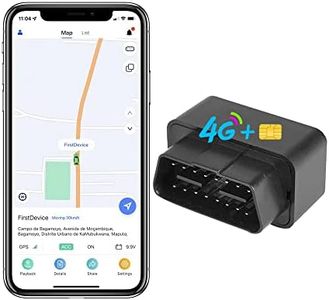 (Includes (Valued AU$92.0)1 Year of SIM Card Usage) 4G LTE,OBD II,GPS Tracker for Vehicle Car Truck,Free APP for iOS Andriod,No Activation fee. Anti-Theft Alarm Tracking Device,Route History