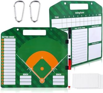 Magnetic Baseball Lineup Board, Baseball Clipboard Lineup Cards for Dugout, Softball Dry Erase Board with Marker Training Equipment for Coach Coaching Accessories