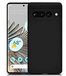 Designed for Google Pixel 7 Pro Case, Silicone Soft Slim Fit, Shock Absorption [Ultimate Silky Touch] [Anti-Scratch] 360�°Full-Body Protection, Case Cover for Pixel 7 Pro 5G 6.7” - Black