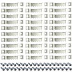 Yosawa 100 Pcs Sawtooth Picture Hangers Decor Picture Frames Hangers with Screws for Hanging Photos Clock Paintings Artwork Picture Frame Hook（Silver/C）