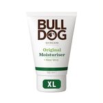 Bulldog Skincare Original Men's Moisturiser, Non-Greasy Hydrating Face Lotion, Fast-Absorbing, Vegan, Natural Fragrance, Daily Face Moisturiser for Men, XL Size, 150ml
