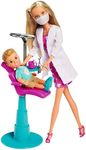 Steffi Love Dentist Doll as Dentist and Timmy as Patient/with Chair and Dental Accessories / 12 cm / 29 cm/for Children from 3 Years