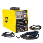 ESAB Xpert TIG 210i inverter (IGBT) single phase heavy duty portable 210Amp TIG/MMA welding machine with Gas Cooled Torch - 1year Warranty, Metal, Yellow