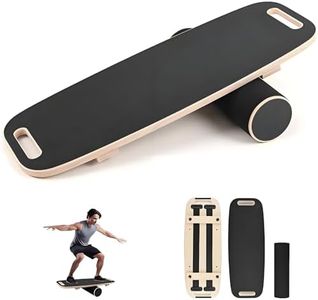 Premium Balance Board Trainer with Adjustable Stoppers - 3 Different Distance Options for Improve Core Strength and Balance Control