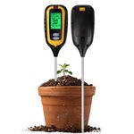 Serplex® 6 in 1 Soil Moisture Meter, PH/Light/Temp/Moisture Meter/Fertility Tester/Air and Humidity Monitor, Digital Soil Moisture Meter for Flowers/Potted Plants/Gardens (Battery Not Included)