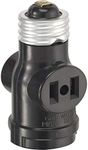 Leviton 1403 Two Outlet Socket Adapter, Black