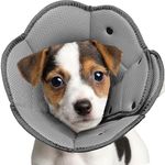 IECOii Dog Cone Collar,Soft Cone For dogs After Surgery to Stop Licking,Small Dog Recovery Collars & Cones Alternative,Adjutable Elizabethan Dog Cones for Small Dogs Chihuahua Yorkies Cone,Black-S