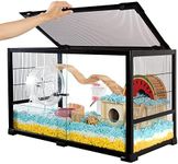 OIIBO Large Glass Hamster Cage, 32"