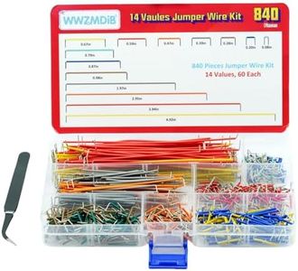 WWZMDiB 840 Pin Breadboard Jumper Wires Kit 14 Vaules 2-125mm