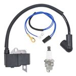 Aylux 545046701 Ignition Coil Module with Spark Plug for Husqvarna 125C 125E 125L 125R 125RJ 125LDX 128L 128C 128R 128LDX Trimmer Edger Brushcutter