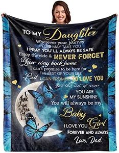WSYEAR Fathers Day for Daughter Gifts, Gifts for Daughter, to My Daughter Blanket from Dad, Daughter Gifts from Dad, Birthday Gifts for Daughter Adult, Throw Dad to Daughter Blanket