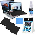 Camkix Microfiber Cover Cloth Cleaning Set - Compatible with 13” Macbook Air Retina, Macbook Pro - 4x Keyboard Liner, 1x Double Sided Cloth, 1x Lens Cleaning Paper Tissue Booklet, 1x Cleaning Spray