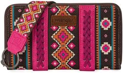 Wrangler Wallet Purse for Women Western Aztec Clutch Wristlet Wallet with Credit Card Holder LG-WG2203-W006HPK