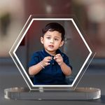 Printshoppy custom acrylic car dashboard with photo upload print personalzed photos (Hexagonal)