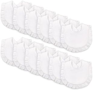 DOSMINE Baby Drool Bibs for Unisex Girls Boys 12 Pack Baby Muslin Bibs for Drooling and Teething