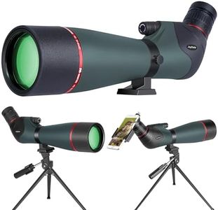 20-60x80 HD Spotting Scopes for Target Shooting, Spotter Scope for Wildlife Viewing Hunting Bird Watching - BAK4 Waterproof Spotting Scope with Tripod, Upgraded Smartphone Holder, Carrying Bag