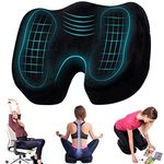 TheComfortZone Seat Cushion for Office Chair,Tailbone,Hemorrhoid,Sciatica,Back Support Pain Relief Chair Cushion pillow, Ergonomic Memory Foam Non-Slip seat pads, Coccyx Cushion, Car seat, Wheelchair