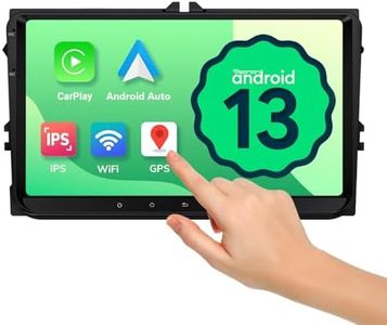 Eonon Android 13 CarPlay Car Stereo Compatible with Volkswagen Golf Passat SEAT Skoda, 9'' Android Auto Touchscreen Headunit, Bluetooth, Rear View Camera, Fast Charge, AM/FM, SWC, 2G+32G-VWA13, Black