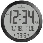 MARATHON 15” Round Digital Wall Clo