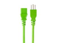 Monoprice 3-Prong Power Cord - 6 Feet - Green | NEMA 5-15P to IEC 60320 C13, 14AWG, 15A/1875W, 125V Works with Most PCs, Monitors, Scanners, & Printers