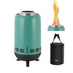 onlyfire Smokeless Fire Pit with Carrying Bag, Tabletop Fire Pit, Wood&Pellet Burning Fireplace for Outdoor Camping Tailgating Patio Backyard, Blue