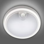 EXTRASTAR LED Ceiling Light, 12W LED Ceiling Lamp with Infrared Motion Sensor, 960 Lumen Round Surface Mounted LED Panel Ceiling lamp, IP65 Waterproof for Outdoor&Indoor Use - 6500K Daylight