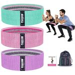 Fabric Resistance Bands for Working Out, 3 Levels Booty Bands for Women Men, Cloth Workout Bands Resistance Loop Exercise Bands for Legs Butt at Home Fitness, Yoga, Pilates