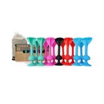 TOSSIT Game Set - Indoor, Outdoor Suction Cup Throwing Party Game - Family Pack - 4 Colors - Red Cyan Pink Light Blue - Portable Fun That Sucks!