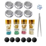 INNOYUMLIN Dog Scent Work Tins Training Kit Nose Work Containers Magnetic Scent Work for Dogs Training Smell Aluminum Cans (6 tins+4 Scent swabs)