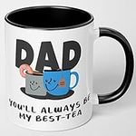 Cute Dad Mug, Funny Dad Birthday Gifts, from Son, Daughter, Funny Best Dad Mug, Daddy You'll Always Be My Best-Tea Fathers Mug Day 11oz Mug