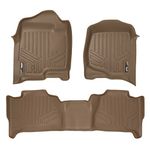 MAXFLOORMAT Floor Mats for Cadillac Escalade (Non Hybrid) (2007-2014)-Complete Set (Tan)