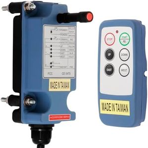 Saga-L6 Mini Wireless Crane Remote Control for Winch Lifting Electric Hoist Crane Dump Trailer Truck Tail Gate 4 Way 2 Motion Transmitter 12-24V Receiver