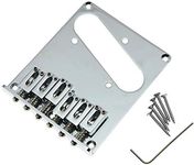 KAISH Chrome Tele Single Coil Bridge Guitar Bridge for Telecaster/Tele Guitar