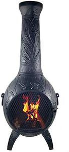 Blue Rooster Orchid Charcoal Outdoor Chiminea