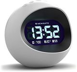 Newgate Centre of The Earth LCD Alarm Clock White