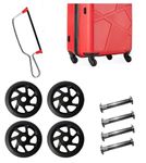 Tumery Luggage Wheels For All Branded Suitcase Only for Replacement and Repair Travel Trolley Bag Suitcases Rubber Wheels for Luggage Parts (4.5 CM,4 Pcs Wheel+Cutter)