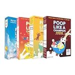 Poop Like A Champion Variety 4-Pack High Fiber Cereal | Gluten Free - Wheat Free | Original, Cinnamon, Honey, Chocolate Healthy Cereal for Adults & Kids