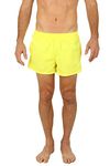 UZZI Men's Basic Swim Shorts Swimwear Trunks NEON Yellow (XXL)